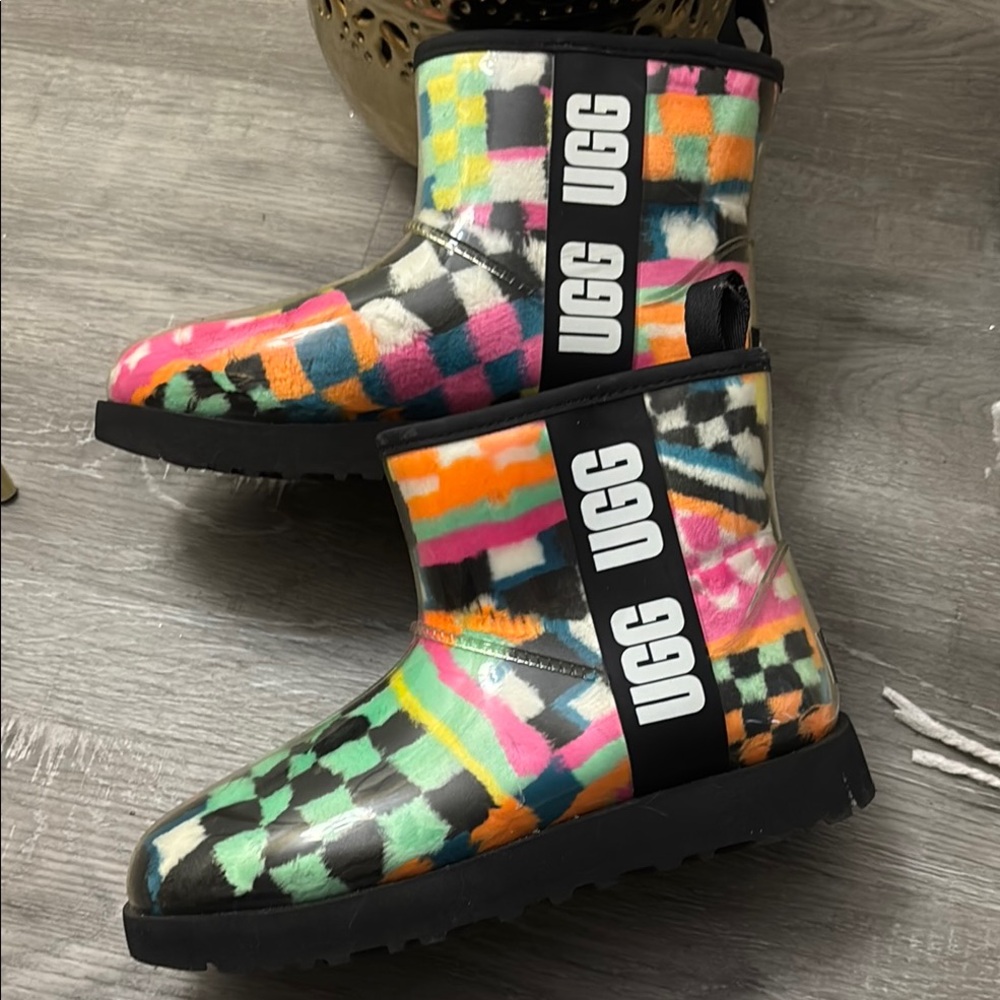 UGG Multicolor Checkered Boots